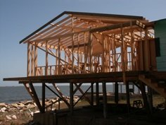 beach home under construction